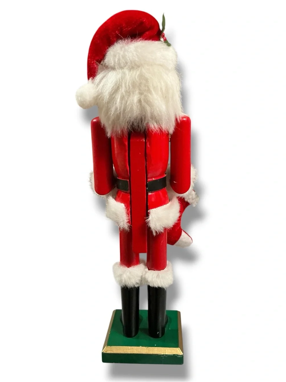 Vintage Wooden Red Santa Nutcracker Figurine - Holiday Decor